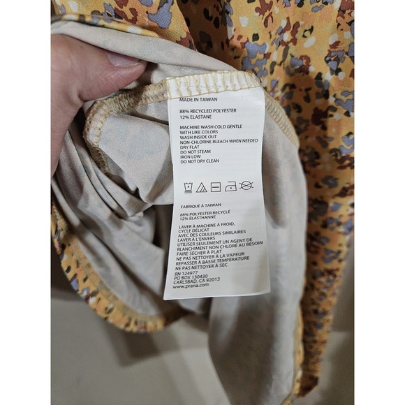 Prana Yellow Floral Emerald Lake Sleeveless Tank Dress Size Small Preppy Boho - Picture 5 of 6